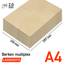 Lasersheets 10 x A4 2mm Contrachapado de abedul | 210 x 297 mm | Pack ahorro | Para corte láser, modelismo, hobby, CNC, pirografía