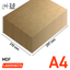Lasersheets 10 x A4 MDF de 2 mm | 210 x 297 mm | Pack ahorro | Para corte láser, maquetismo, hobby, CNC, pirografía