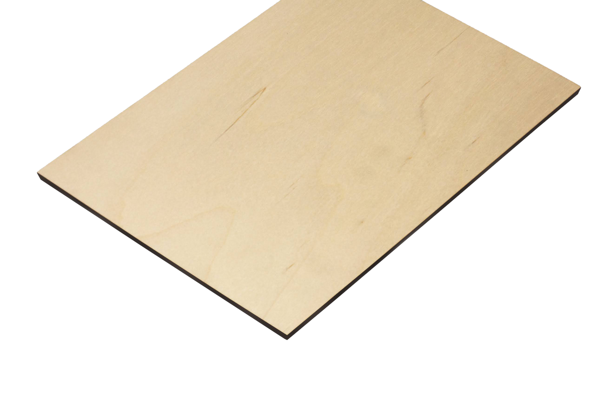 Lasersheets 10 x A4 Contrachapado de abedul de 4mm | 210 x 297 mm | Pack ahorro | Para corte láser, modelismo, manualidades, CNC, pirografía