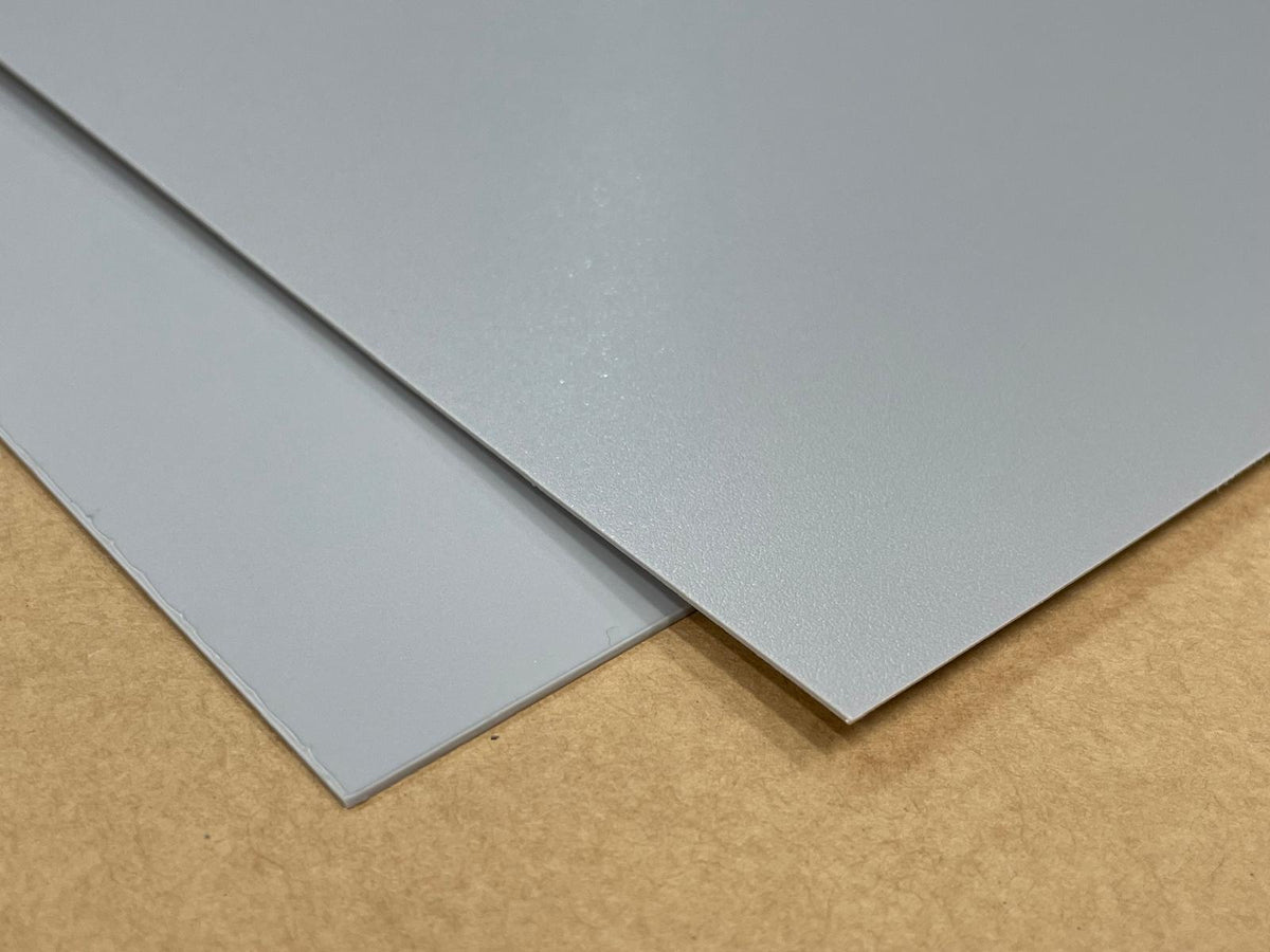 Pack de PP gris de 0,8 mm, 10 planchas de 61 x 37 cm