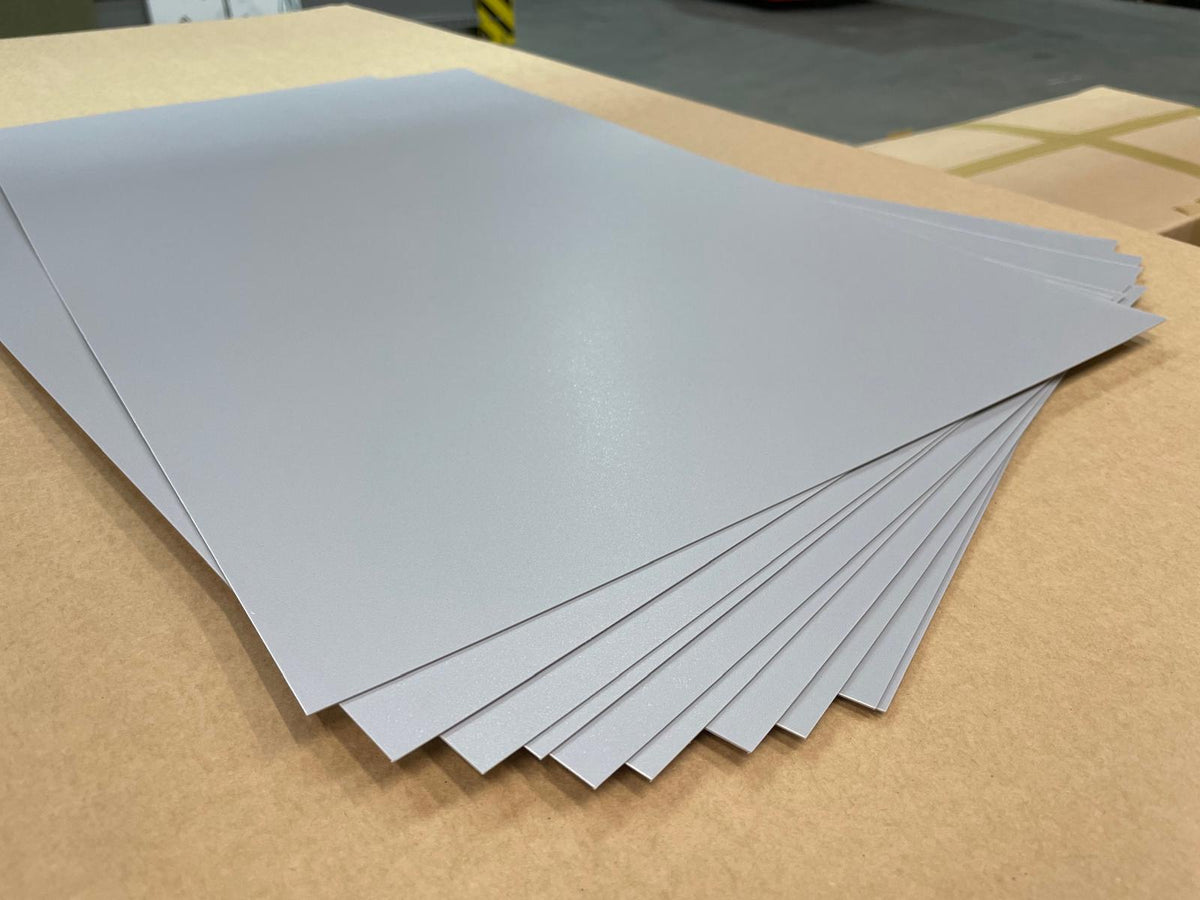 Pack de PP gris de 0,8 mm, 10 planchas de 61 x 37 cm
