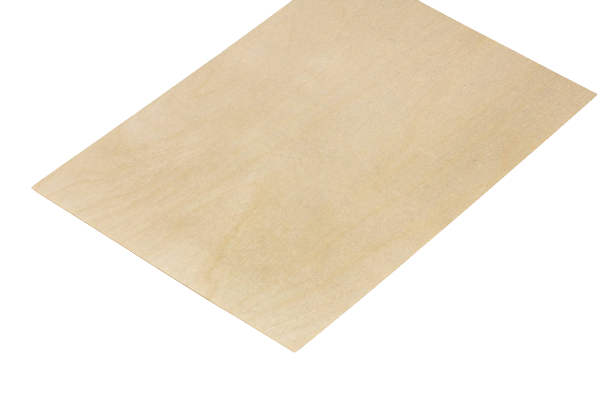 Lasersheets 10 x A4 Contrachapado de abedul de 0.5 mm | 210 x 297 mm | Pack ahorro | Para corte láser, modelismo, manualidades, CNC, pirografía